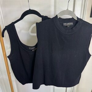 St. John Black Bundle Knit Tops